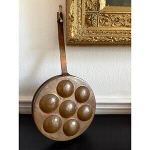 Vintage Copper Escargot Pot Egg Pan